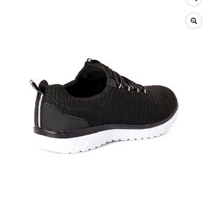 Athletic Black Bungee Slip-On Sneakers